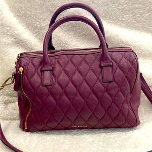 Vera Bradley Leather Satchel Plum